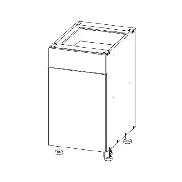 Base 15 W X 34-1/2 H X 24 D - Standard  Series by Open Air Cabinets (2 Pull-Outs) 