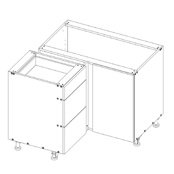 Blind Base 36 W X 34-1/2 H X 24 D - Standard  Series by Open Air Cabinets