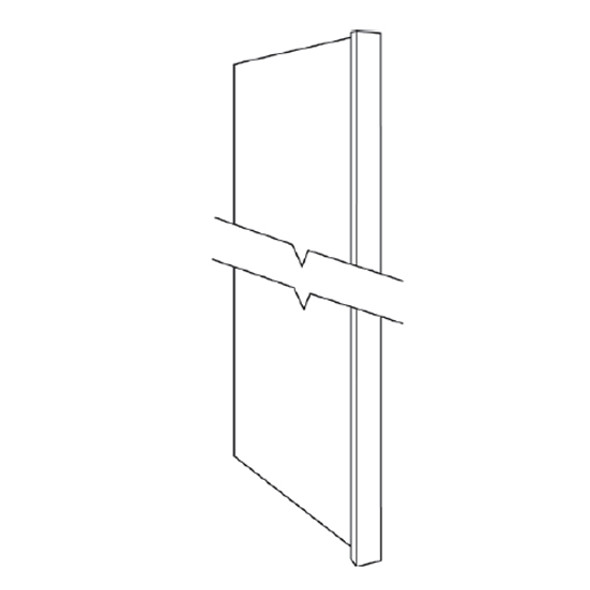 Refrigerator Panel 3 W X 90 H X 1/2 Th - Luxor Smoky Grey Series by CNC