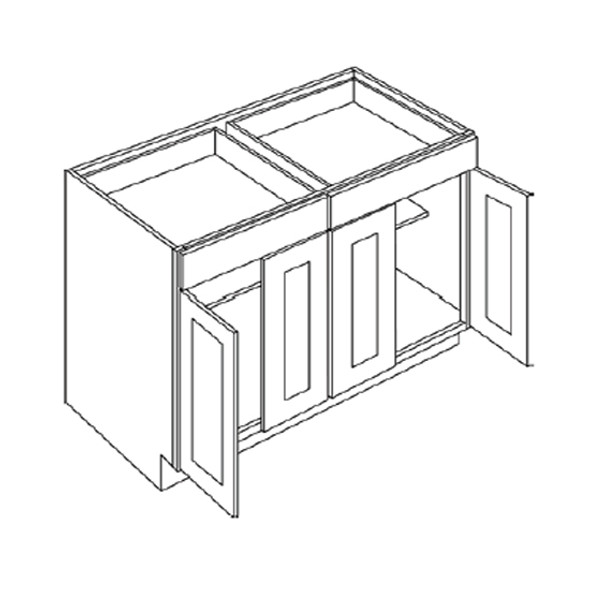 Base 48 W X 34-1/2 H X 24 D - Luxor White Series by CNC