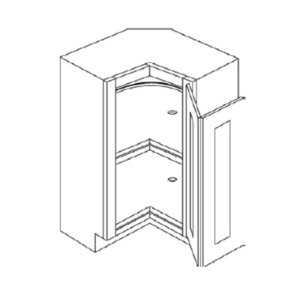 Lazy Susan Base 33 W X 34-1/2 H X 20 D - Luxor White Series by CNC