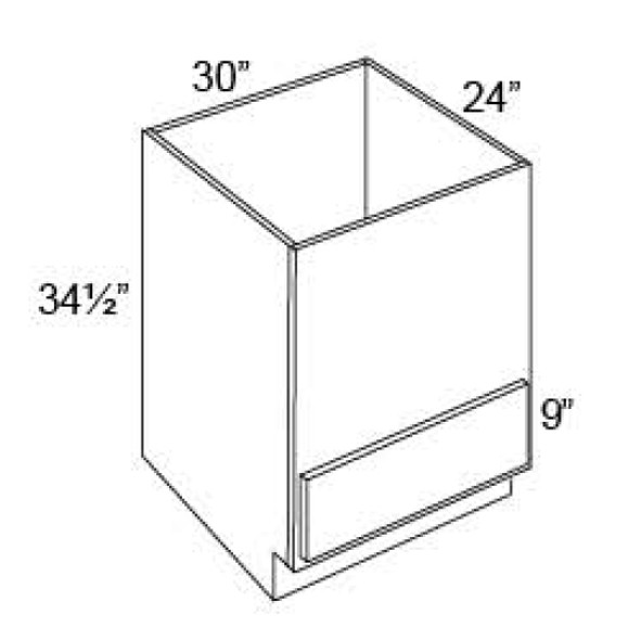 Base Microwave 24 W X 34 H X 24 D - Fusion Dove Series by Fabuwood