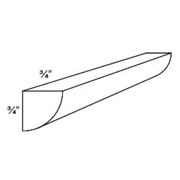 Moulding - Quarter Round 3/4 W X 3/4 H X 96 L - Fusion Dove Series by Fabuwood