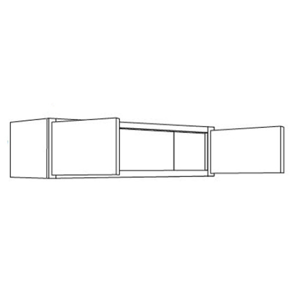 Wall 36 W X 18 H X 12 D - Fusion Dove Series by Fabuwood