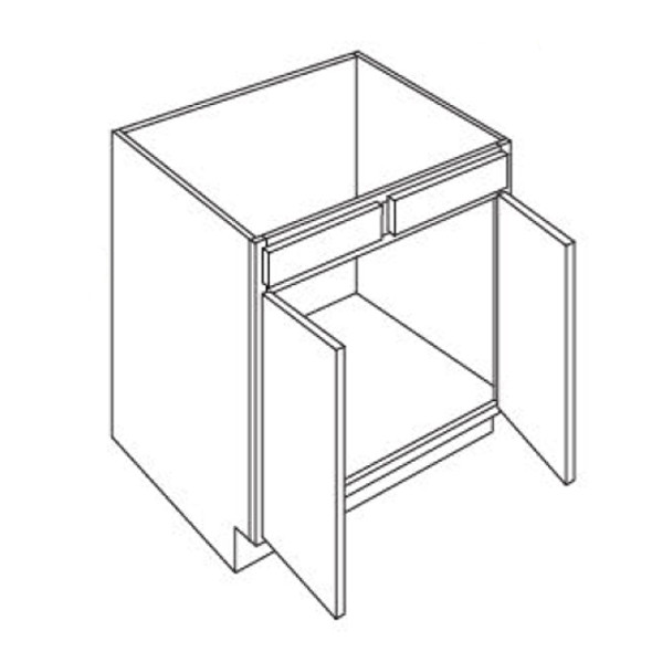 Sink Base 36 W X 34-1/2 H X 24 D - Fusion Nickel Series by Fabuwood