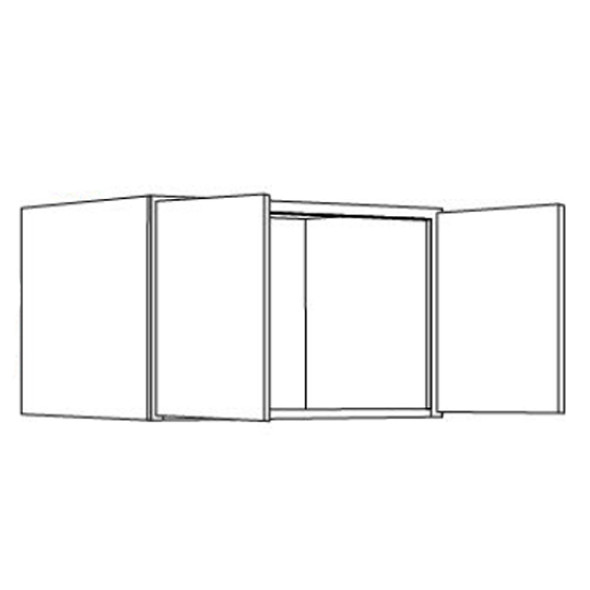 Refrigerator Wall 30 W X 18 H X 24 D - Fusion Nickel Series by Fabuwood