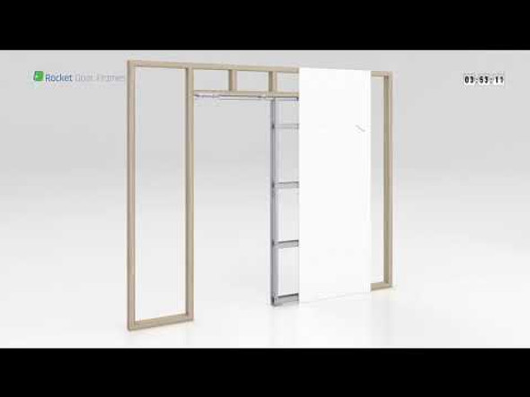 Rocket Pocket Door Frame Kit 28"x80", Single Door