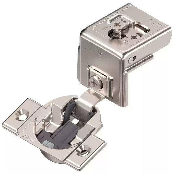 COMPACT CLIP 31C3 face frame hinges, 110 Degrees opening,  (1/2" cup depth),1-1/2" overlay, Screw-on