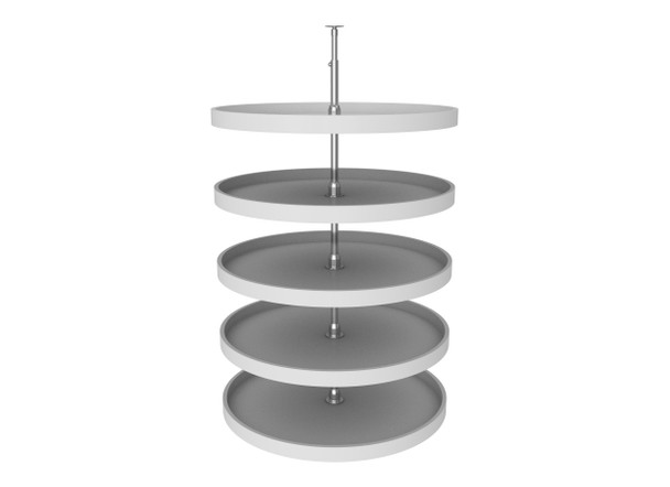 Polymer Full-Circle 5-Shelf Lazy Susans for Tall Pantry Cabinets by Rev-A-Shelf Polymer Full-Circle 5-Shelf Lazy Susans for Tall Pantry Cabinets by Rev-A-Shelf