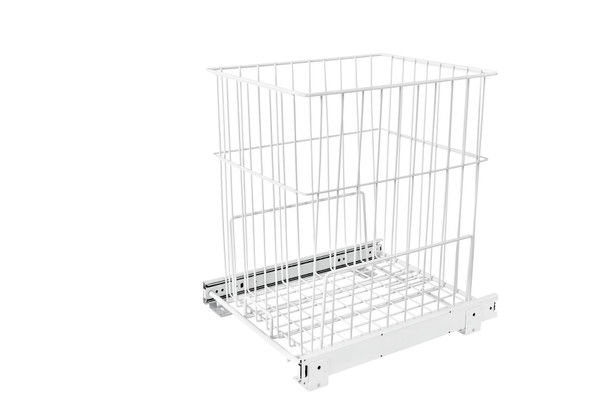 Steel Wire Pullout Hamper for Vanity/Closet Applications by Rev-A-Shelf