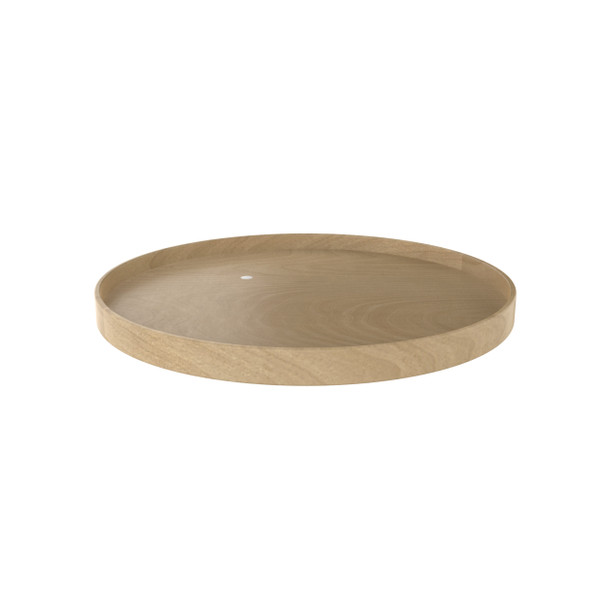 Natural Wood Full-Circle Lazy Susan Shelf for Corner Wall Cabinets by Rev-A-Shelf