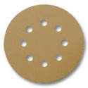 5" Abrasive Disc 320 Grit Gold Velcro 8-Hole