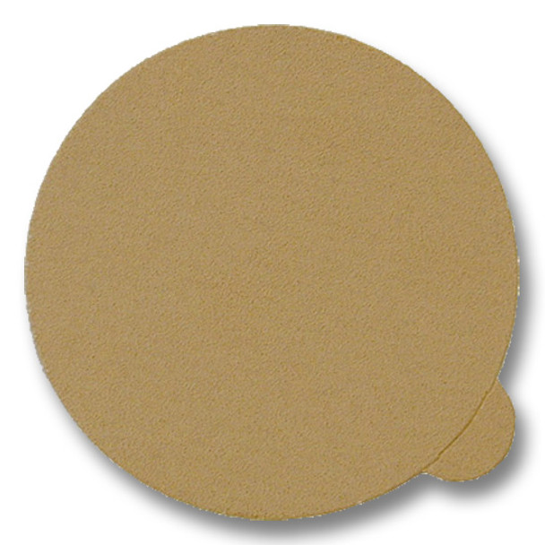 6" Abrasive Disc 60 Grit Gold PSA Disc w/Tab