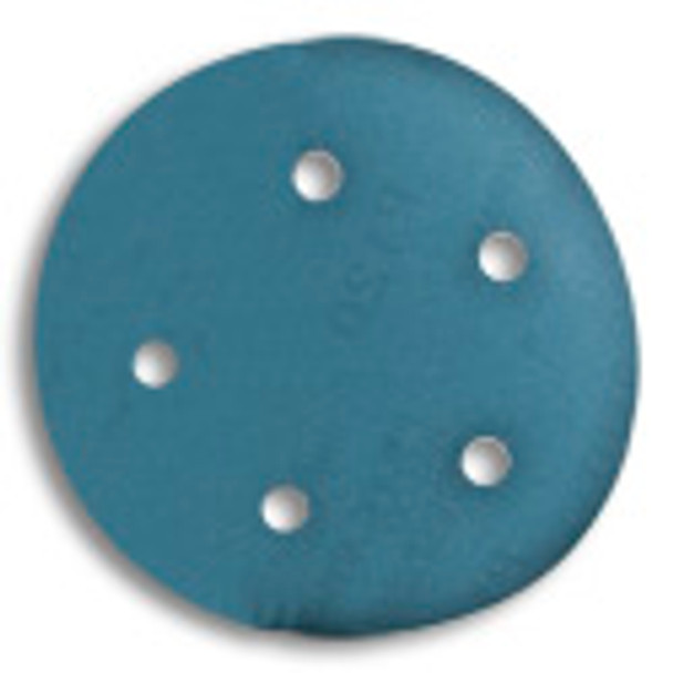 5" Abrasive Disc 220 Grit  Q711T 3 Mil. Film Back Velcro 5-Hole