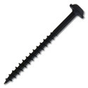 Black Square Round Washer Head Coarse Thread Type 17, 8x2"