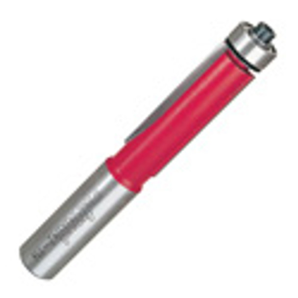 Carbide Router Bit, Flush Trim With Bottom Bearing, 1/2in Shank, 1/2in Dia, 1-1/2in Height, 2 Flutes