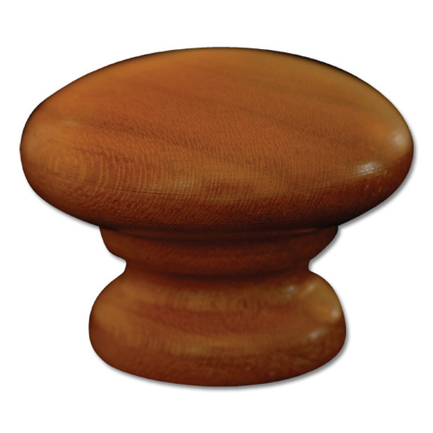 Knob 1-1/2" Red Oak Unfinished Face Grain