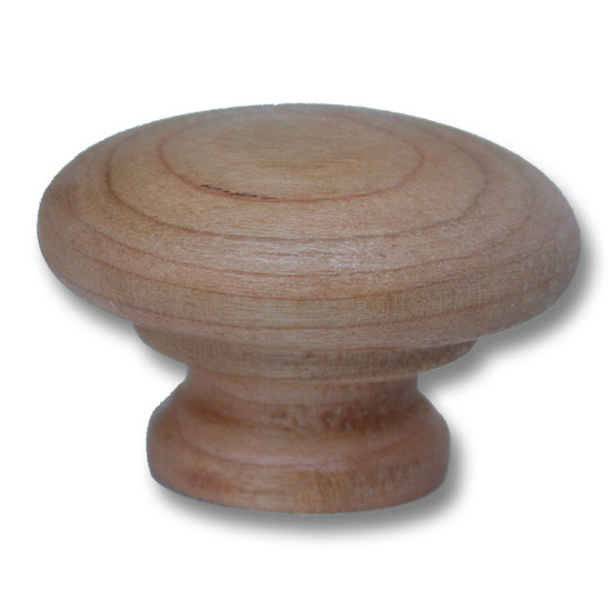 Knob 1-3/4" Cherry Unfinished Face Grain
