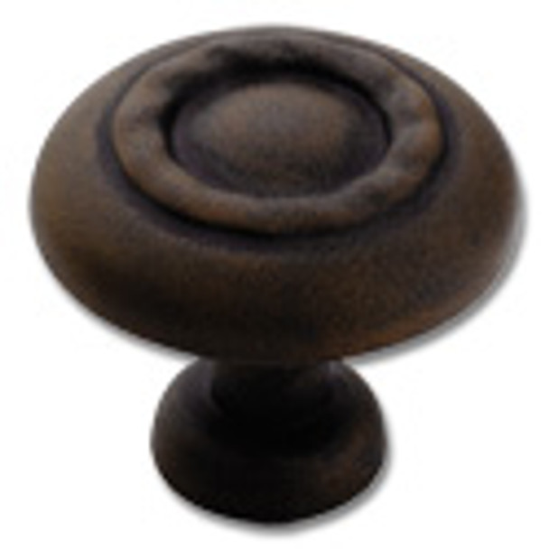 Inspirations Rope Knob 1-1/4in dia ANTIQUE RUST