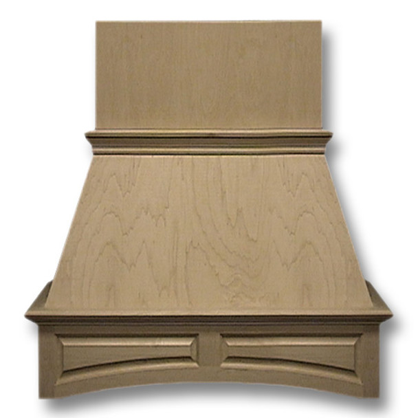 Hood Wood Arched Raised Panel - Wall 36\" - Maple Sanded-no finish