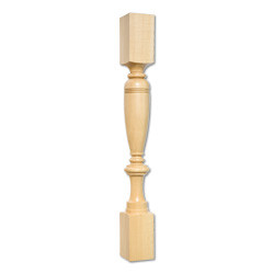 Carved Maple Column- 3 3/4"