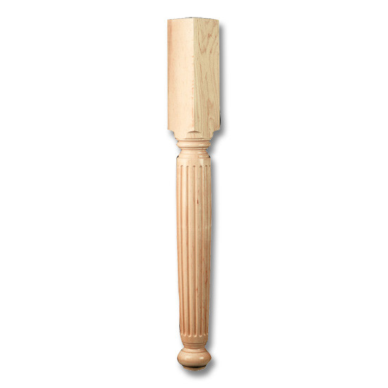 35.25" Fluted Englishlish Estate Half Column Maple