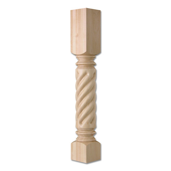 5" Dia Rope Classic Column Half Maple 1ea