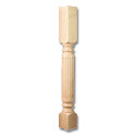 35.25" Fluted Classic Half Column Maple