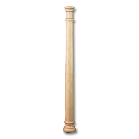 34.5" Plain Corinth Roman Half Column Cherry
