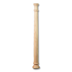 34.5" Plain Corinth Roman Half Column Maple