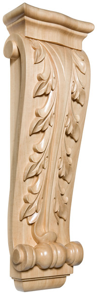 Maple Acanthus Wooden Corbel- 7"