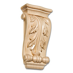 Acanthus Cherry Wood Corbel- 6"