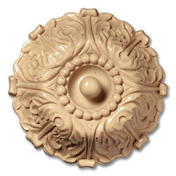 Large Wood Rosette Medallion
