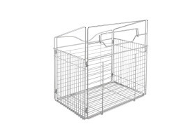 Door Mount Tilt-Out Hamper, Chrome, 21"