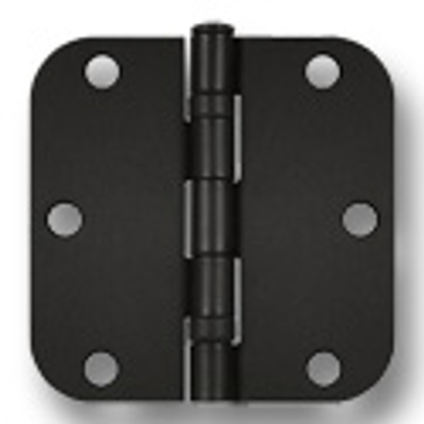 Steel Hinge Oil rubbed Bronze 3-1/2" x 3-1/2" x 5/8" Radius with Ball Bearings