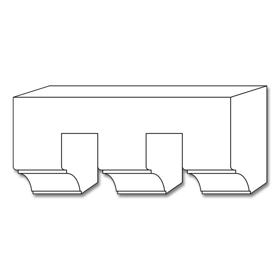 Poplar Dentil Moulding- 3/4 x 2