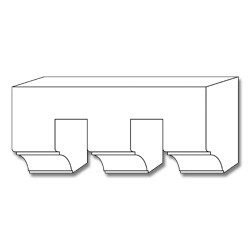 Poplar Dentil Moulding- 3/4 x 2