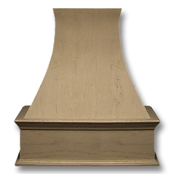 Peninsula Wood Hood 42in Decorative Curve Island Hickory