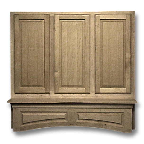 Wood Hood 36in Decorative Mantel Oak