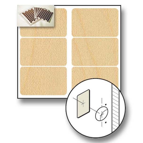 Maple Wood Screw Covers- 1-1/2" x 2-1/2 Maple Wood Screw Covers- 1-1/2" x 2-1/2