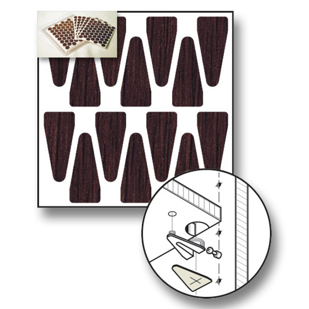 Fastcap Presidential Walnut PVC Knockdown Caps 1-3/4\" x 3/4