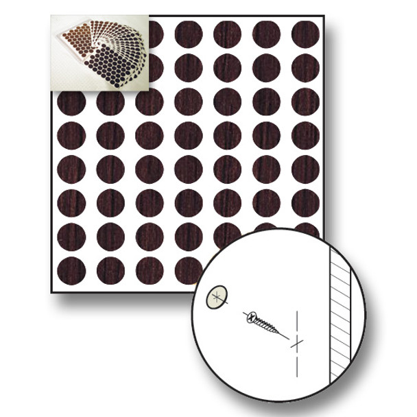 Walnut PVC Screw Caps- 1/2