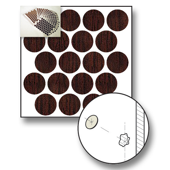 Dark Red Mahogany PVC Screw Caps- 1"