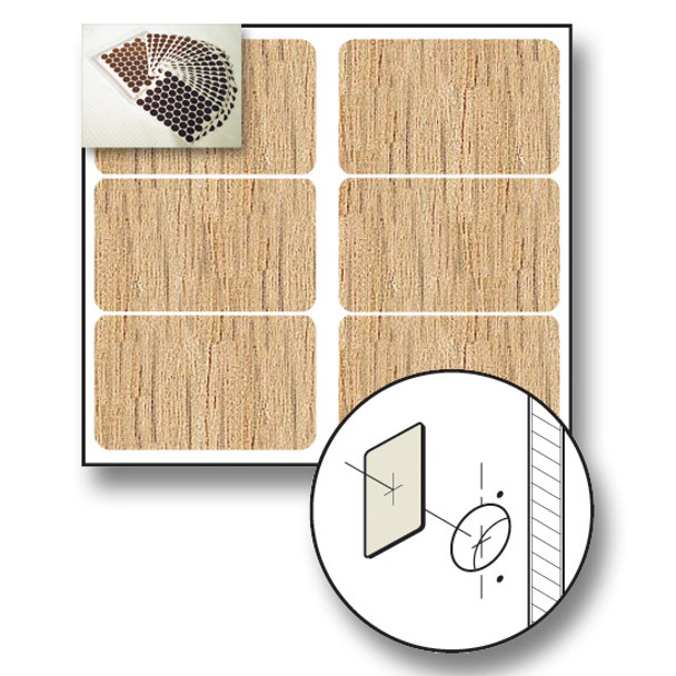 Fastcap Red Oak Unfinished Wood Hinge Cover Cap 1-1/2" x 2-1/2 Fastcap Red Oak Unfinished Wood Hinge Cover Cap 1-1/2" x 2-1/2