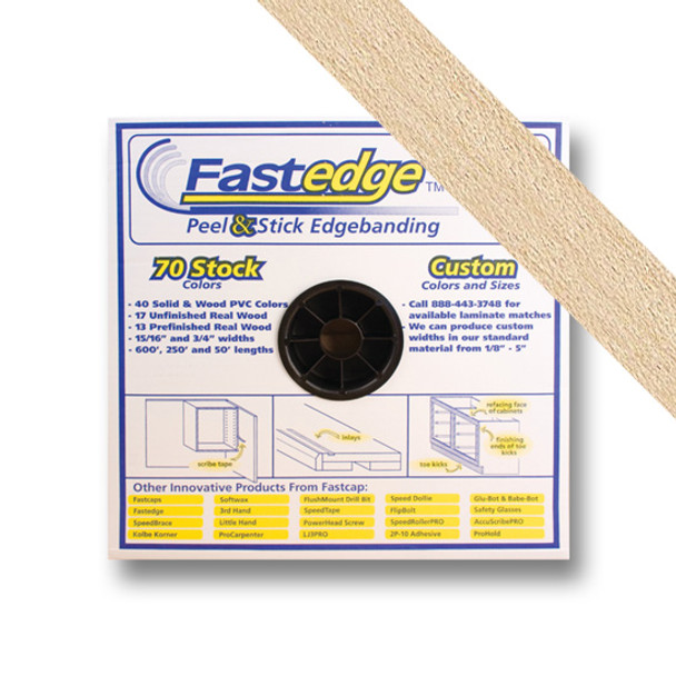 Maple Pre Finished Wood Edgebanding- 3/4in PSA, 250ft Roll