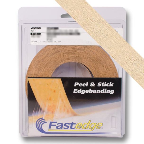 White Birch Unfinished Wood Edgebanding- 3/4in PSA, 50ft Roll