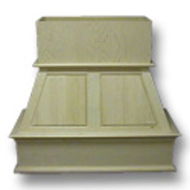 Wall Wood Hood 36in Upper Raised Panel Red