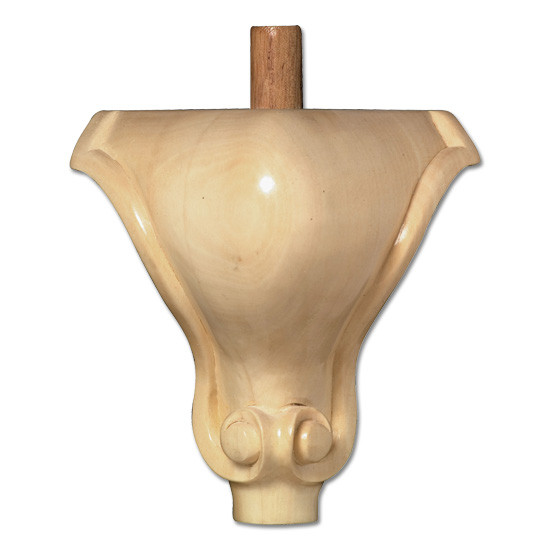 4 1/2 in. Trad Corner Foot 1ea 10bx Cherry