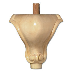 4 1/2 in. Trad Corner Foot 1ea 10bx Cherry