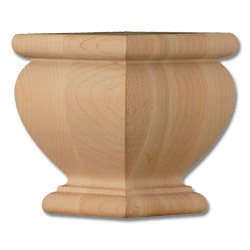 4 1/2 in. Square Traditiona Foot Maple 1ea